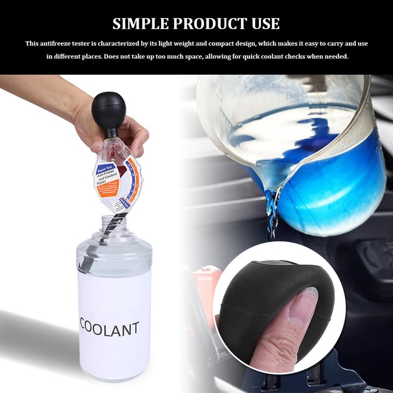 Lyxheth Coolant Tester Accessory, Automotive Professional Antifreeze Densitometer Freezing Testing Tool, Universal Car Accessories Coolant Hydrometer Tester for Winter and Summer - Image 4
